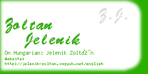 zoltan jelenik business card